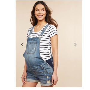 Maternity overall shorts